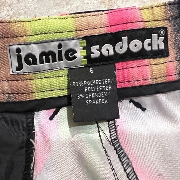 Jamie Sadock Knee Capri Pants Colorful Neon High Rise Pockets Stretch Athletic 6 - Picture 3 of 9